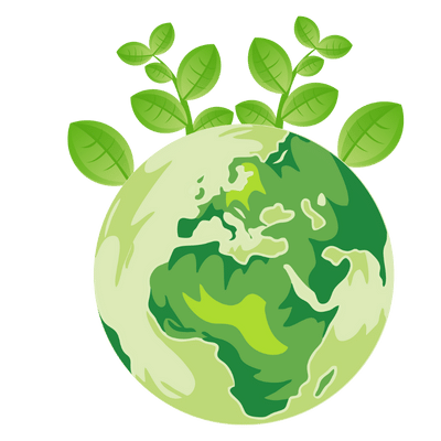 illustratie van de natuur, een groene planeet