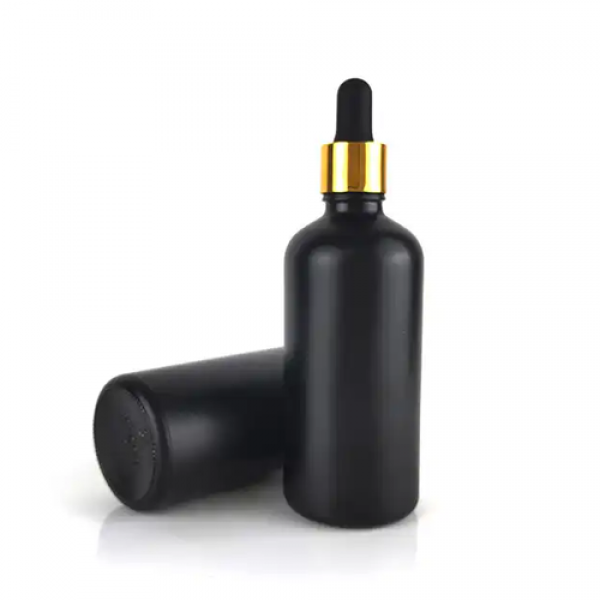 Pipetflesjes mat zwart - Druppelflesjes 
