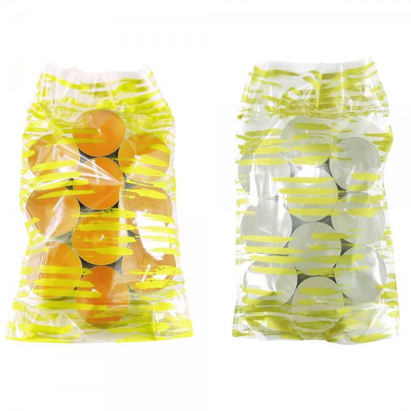 Bijenwas Waxinelichtje mix Wit 10 & geel 10